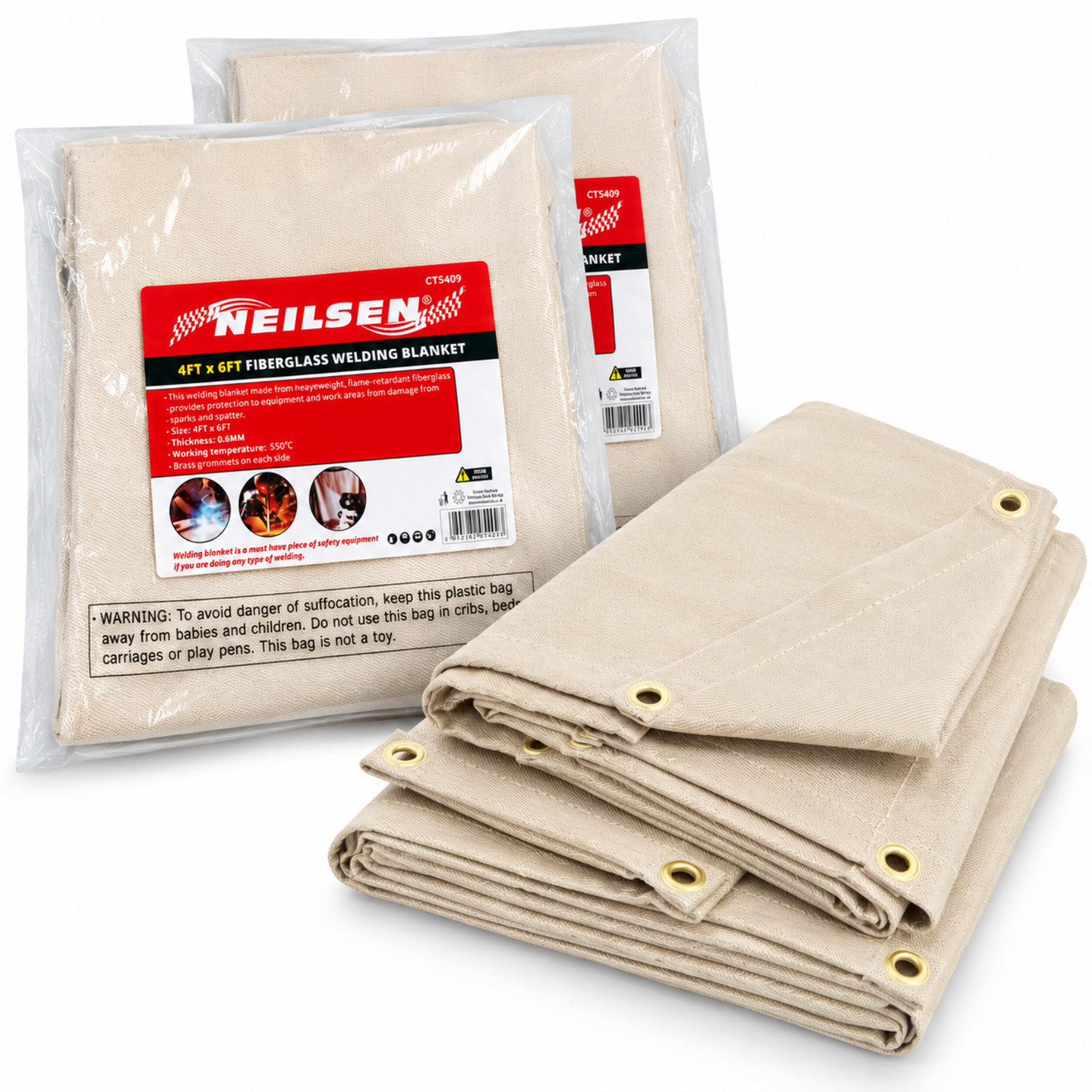 4ft X 6ft Fiberglass Welding Blanket Protective Cover Heat Fire Resistant | 5409 - Image 5
