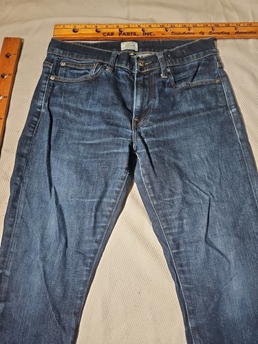 J Crew Jeans Men 31x30 Blue Stretch Kurabo Japanese Denim Casual Whisker Pants - Picture 2 of 18