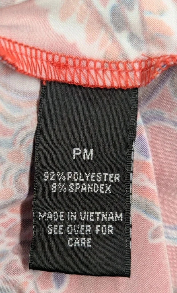 Abito tunica ALYX blu rosso PAISLEY senza maniche STRAPPY cravatta schiena donna PETITE MED