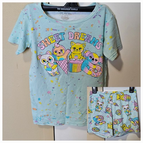 Girl's PJ Sleep Set Shirt/Shorts Combo - Size 8 - Place Brand