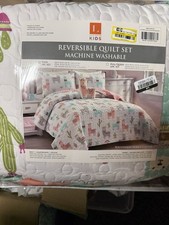 Lush Decor Kids Twin Quilt Set Southwest Llama Cactus 3-Piece Machine Washable