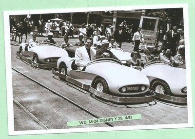 Found 4X6 PHOTO Old Walt Disney's DISNEYLAND the AUTOPIA Cars at the Park