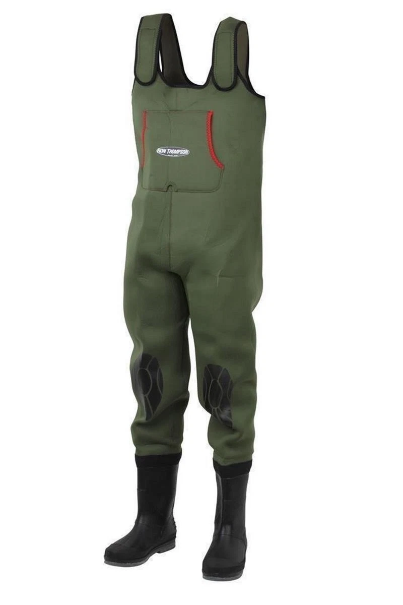 Goodyear COMBISP48: Wader Da Pesca Uomo In PVC Con Rinforzi Alle Ginocchia, Verde, Fabbricazione Europea