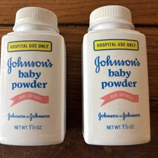 2- 1992 - Johnson's Baby Powder 1 1/2 oz Talc Fragrance Travel Size
