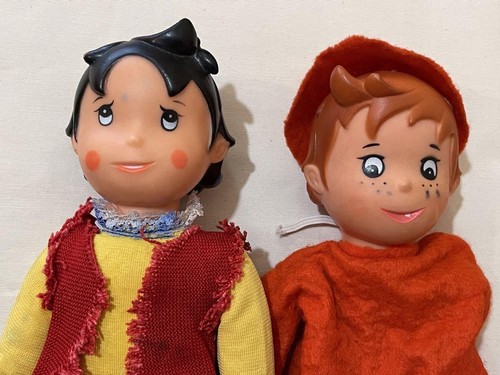 Heidi Girl of the Alps Vintage Doll Heidi & Peter PVC Soft Vinyl Figure 10in - Picture 3 of 9