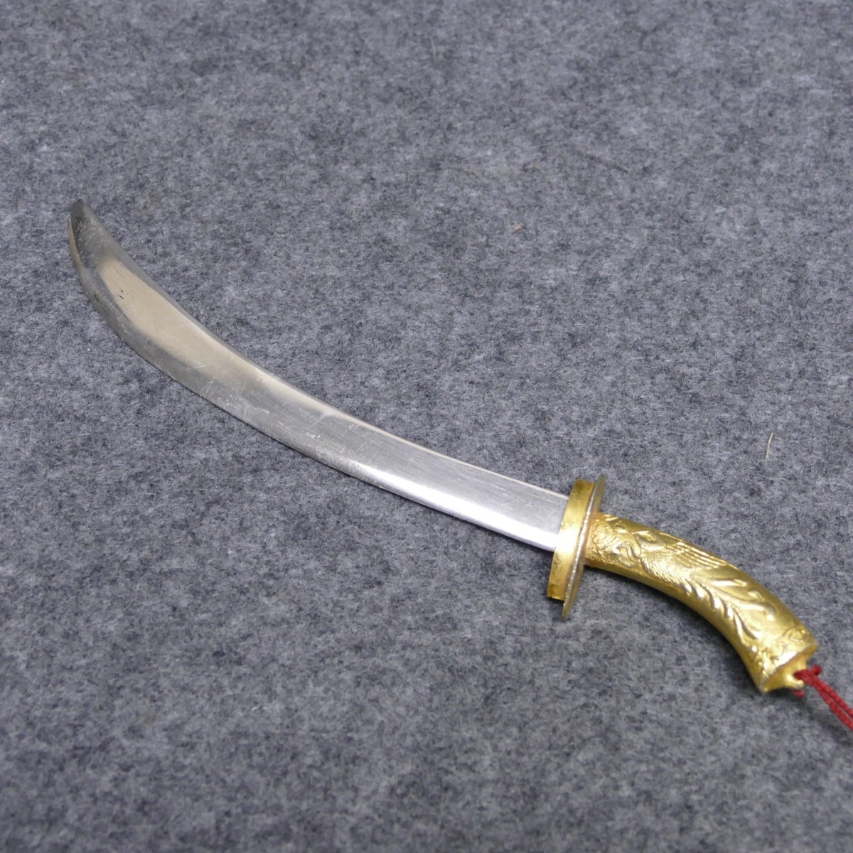 Vintage Chinese Dagger Knife Letter Opener w/ Cloisenette Scabbard