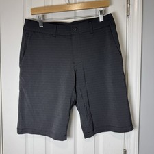 HANG TEN Men's Quick Dry Hybrid Board Shorts Swim Beach Surf 32 BLACK Stripe NEW