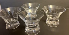 Viski Raye Footed Stemless Crystal Martini / Manhattan Glasses (Set of 4 8 fl oz