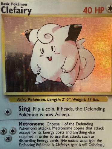 🔥 Clefairy 5/102 🔥 Original Holo Rare Base Set Pokemon Card 1999 WOTC TCG - Picture 2 of 7
