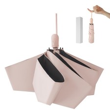 UPF 50 100 UV Blocking Sun Umbrella, Compact Ultralight 220g, One-Touch Aut...