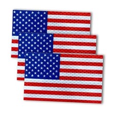 American Flag Decal,3pcs USA Flag Decal 5 x 3 Inch Red - Egp Highly Reflective