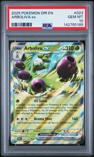 2025 POKEMON DRI EN-DESTINED RIVALS 023 ARBOLIVA EX PSA 10