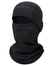 Balaclava Ski Mask for Men  Women, Modal Wool Blend Soft Windproof Black 1pc