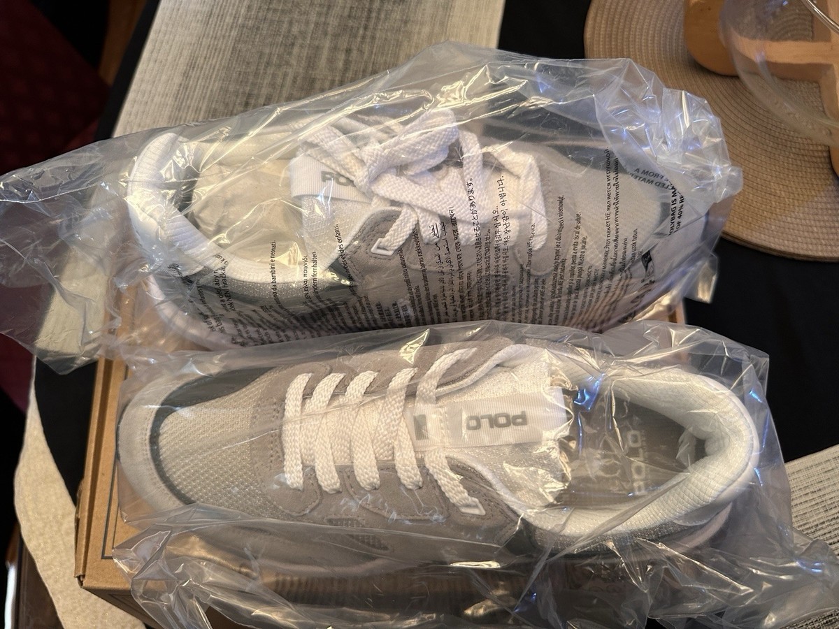 NWOT Men’s Polo Ralph Lauren Jogger Suede & Mesh Sneaker, Size 10, Soft Gray Amazon.com | POLO RALPH LAUREN, Men main image 4