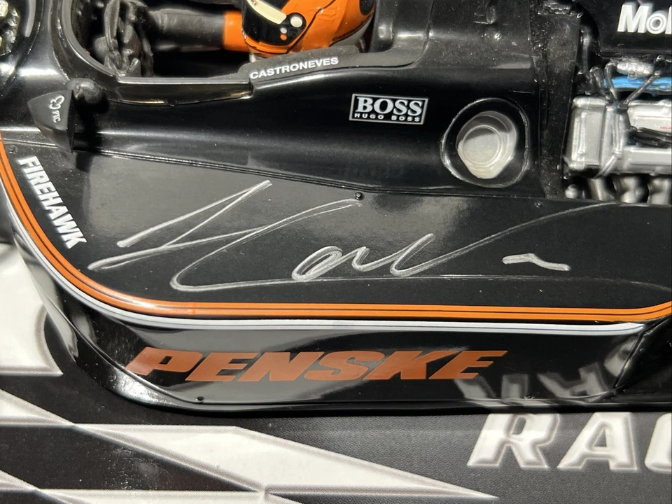 Acción 1/18 Helio Castroneves & Gil De Ferran Penske IndyCar Diecast FIRMADO Foto 4 de 4