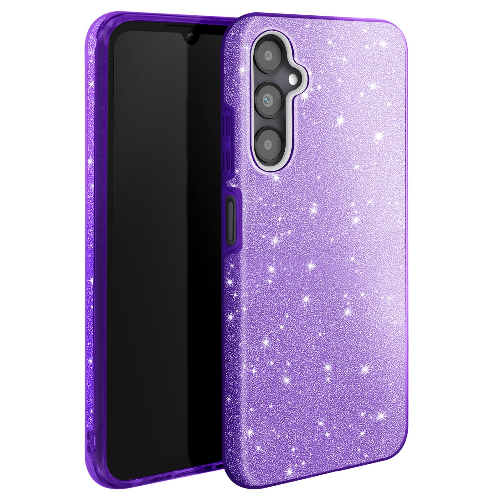 Coque Galaxy A05S antichoc violette idéale pour briller en soirée et sécuriser vos sorties