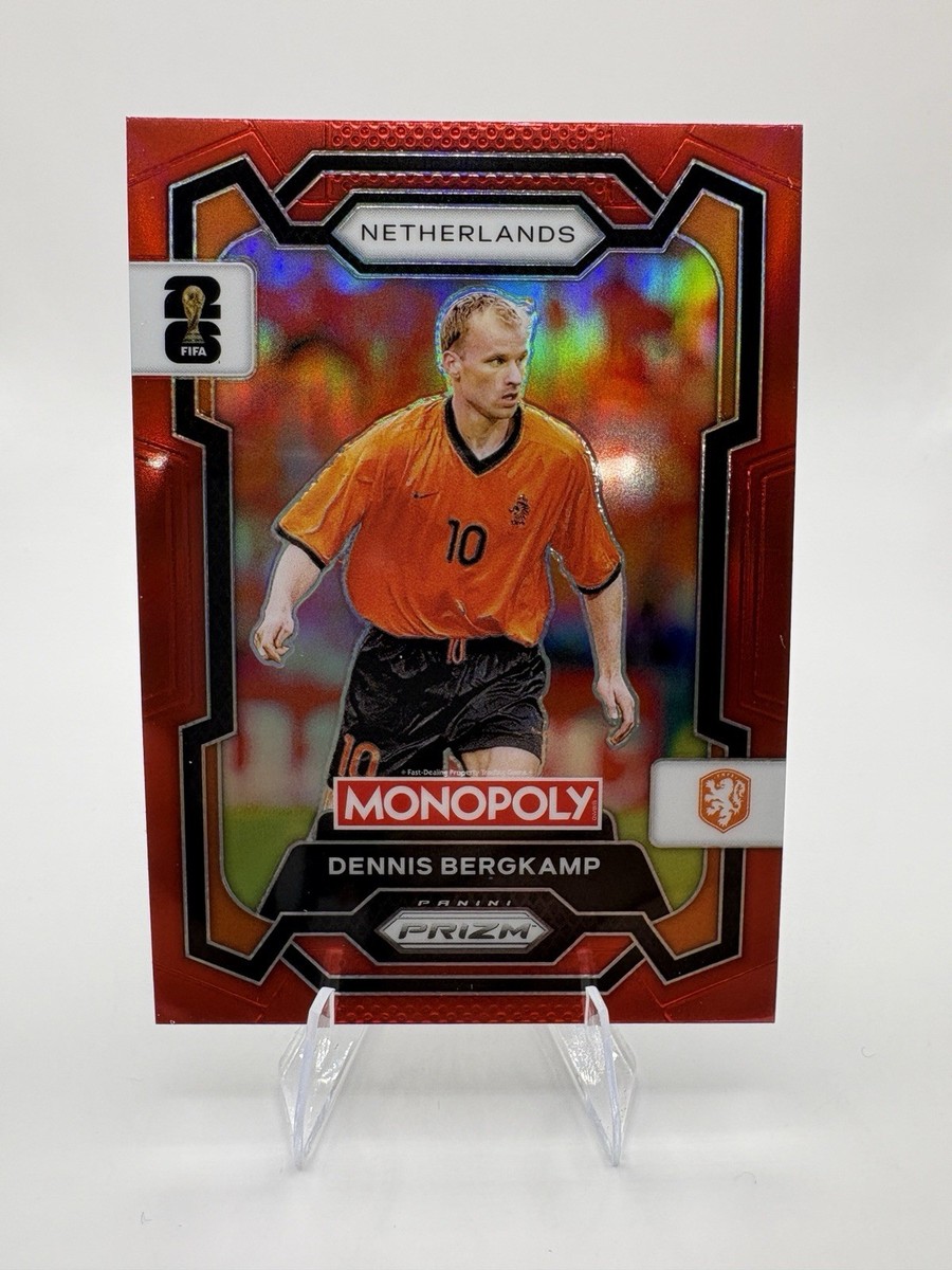 2026 Panini Prizm Monopoly FIFA World Cup Dennis Bergkamp #74 Red