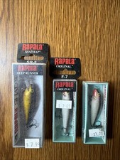 (3) New Rapala Lures Original F-7/F-5/SR-5 LOT Of 3 Shad Rap