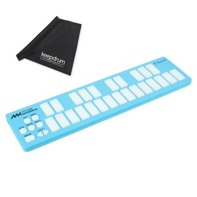 Muse Kinetics K-Board Aqua MIDI-Controller Blau mit keepdrum Mikrofasertuch