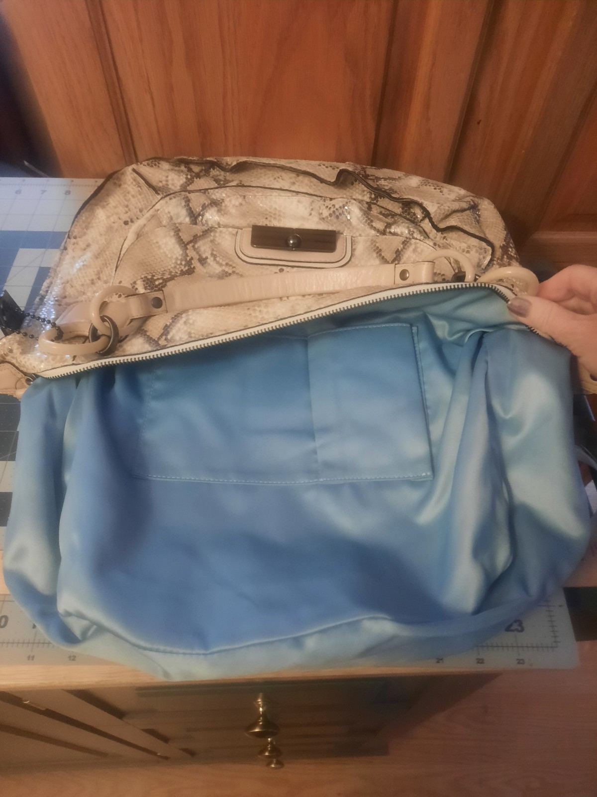 Coach Designer Python Snakeskin Embossed Leather … - image 10