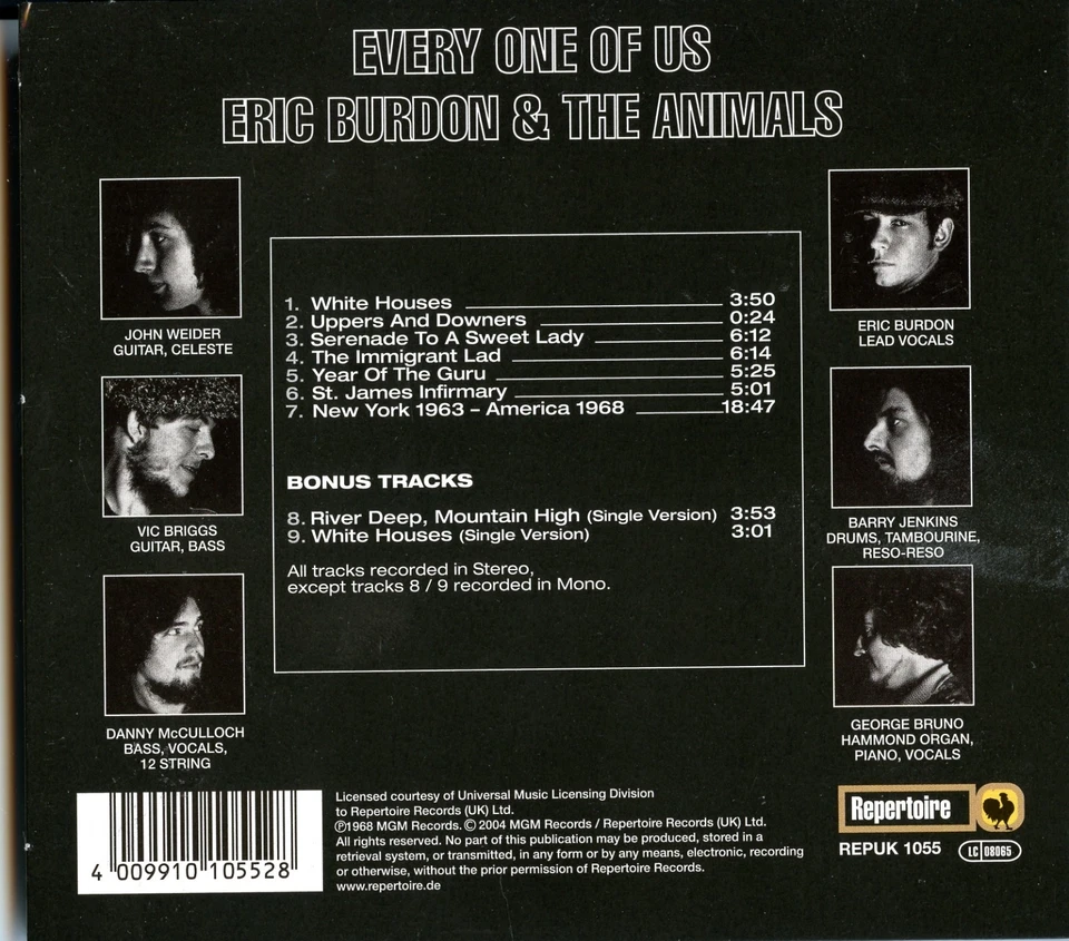 Eric Burdon & The Animals – Every One Of Us | CD Digipak | wie NEU - Bild 2 von 2