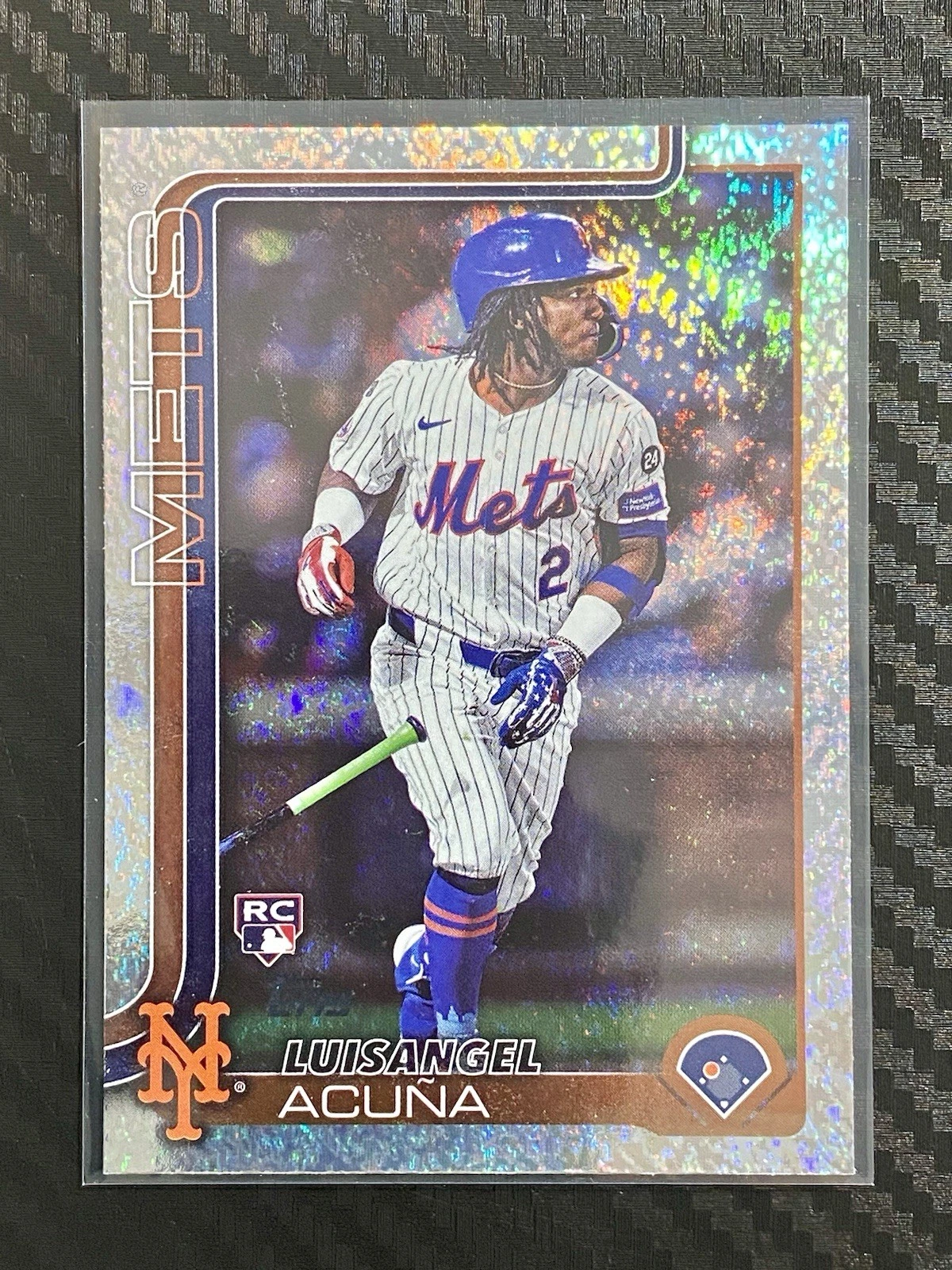 2025 Topps Series 2 Luisangel Acuna #524 RC Sand Glitter New York Mets