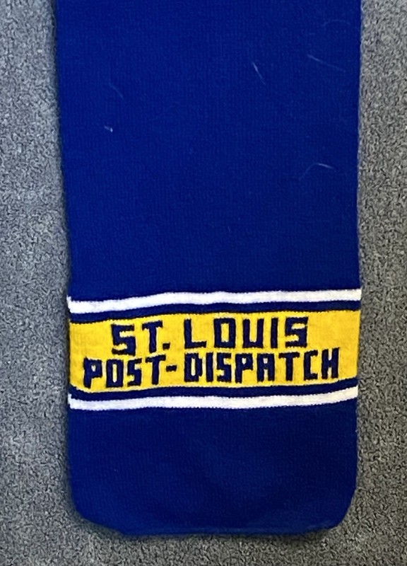 Vtg St. Louis Blues SGA Scarf STL Post Dispatch Logo Winter Hockey Gear NHL