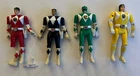 VINTAGE 1993 BANDAI POWER RANGERS FLIP HEAD 5.5" ACTION FIGURES - LOT OF 4