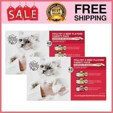 2 Box Special Kitty Poultry Beef Cuts in Gravy Wet Cat Food, 5.5 oz Can, 40 ct