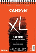 XL Series Paper Sketch Pad for Charcoal, Pencil and Pastel, Top Wire Bound, 50 P