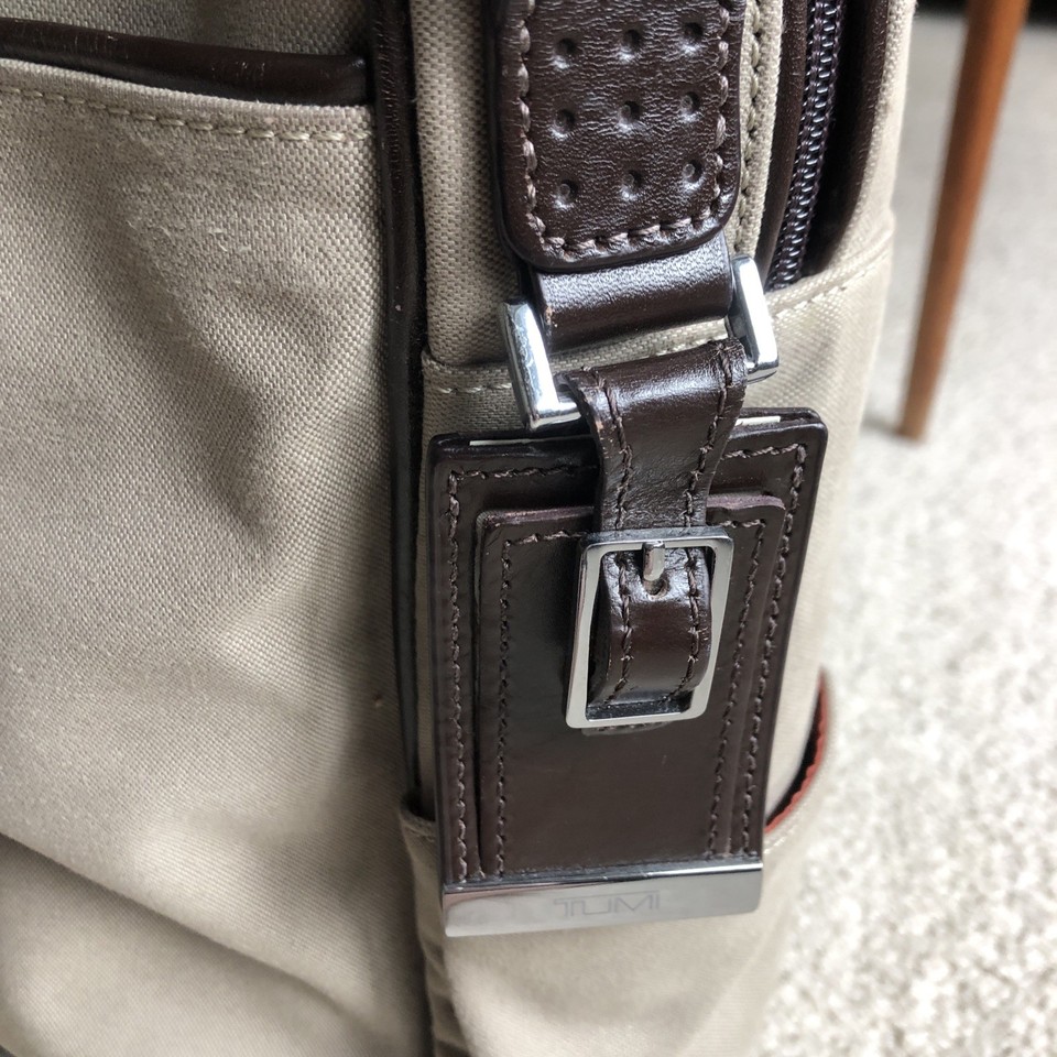 TUMI Bag Luggage Carry On Business Travel Pockets Olive Green Brown ...