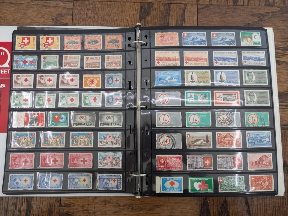 (Lot of 1399 Stamps) Red Cross World Postage Stamp Collection Album Lot - Image 3 of 4