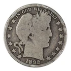 1892 Barber Half Dollar Good Condition
