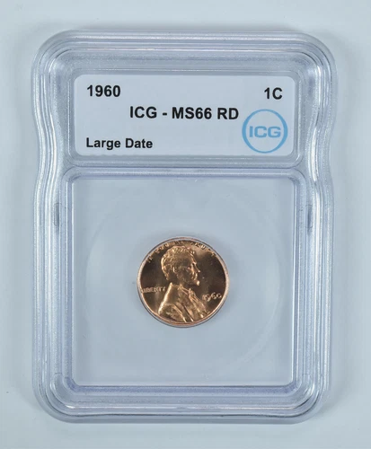 1960 Lincoln Wheat Cent Large Date MS66 RD ICG