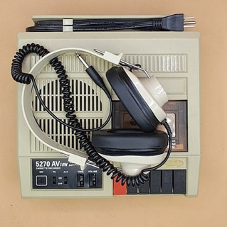 VINTAGE CALIFONE 5270 AV 10W TAPE CASSETTE RECORDER PLAYER W/ HEADPHONES WORKS