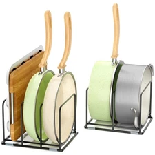 Pan and Pot Organizer Rack, Cutting Board Organizer for Cookie Sheet,Frying P...