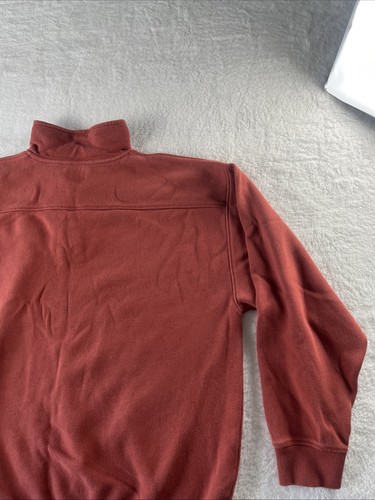 Tommy Bahama Sweater Mens Large Relax 1/4 Half Zip Pullover Rust Red Cotton - Picture 13 of 13