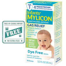 Mylicon Infant Gas Relief Drops, Dye Free 0.5 Fl Oz Simethicone Baby For Infants
