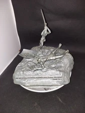 Religious Statue David & Goliath Pewter Bible Isaiah 54:17 Christmas Decor Gift