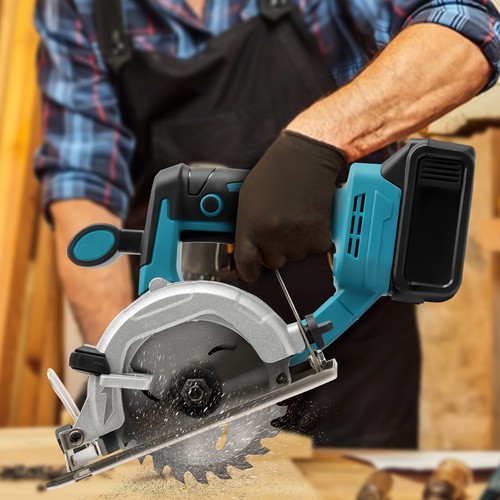 Electric Mini Battery Circular Saw 0-45° Cordless Cutting Tool Adjustable Bevel