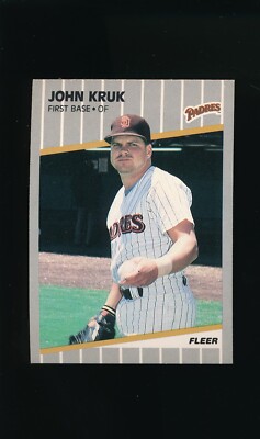 1989 Fleer #309 John Kruk * First Base-Outfield * San Diego Padres * NM-MT *