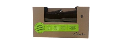 CLARKS INDOOR OUTDOOR MENS SLIPPERS, SIZE 12. SLIP RESISTANT GF2448M