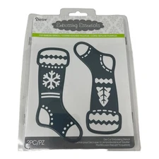 Darice Embossing Essentials Die Cut Stencil Christmas Stockings 4.25"x5.75"