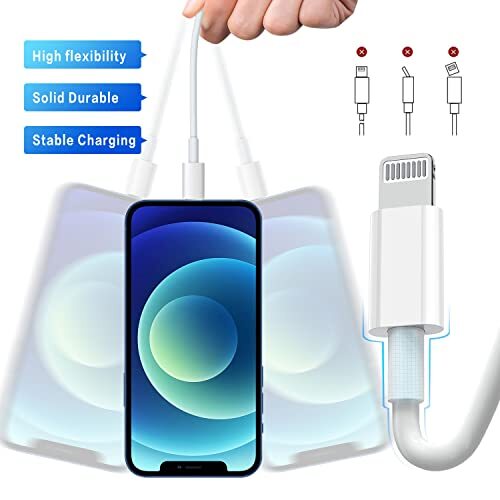 3Pack 6 Foot USB Fast Charging Charger Cable For iPhone 13 12 11Pro Max XS XR X - Bild 5 von 7