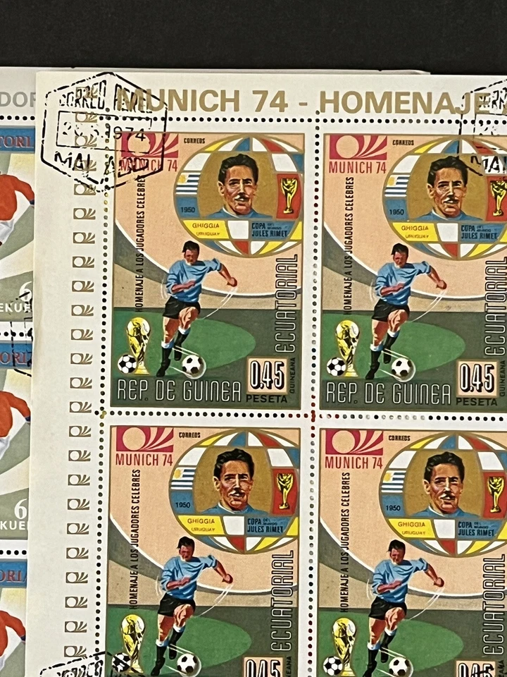 GUINEA 1974 - 7 SHEETS - Soccer World Cup Munich - Free Shipping In the USA - Image 3 of 4
