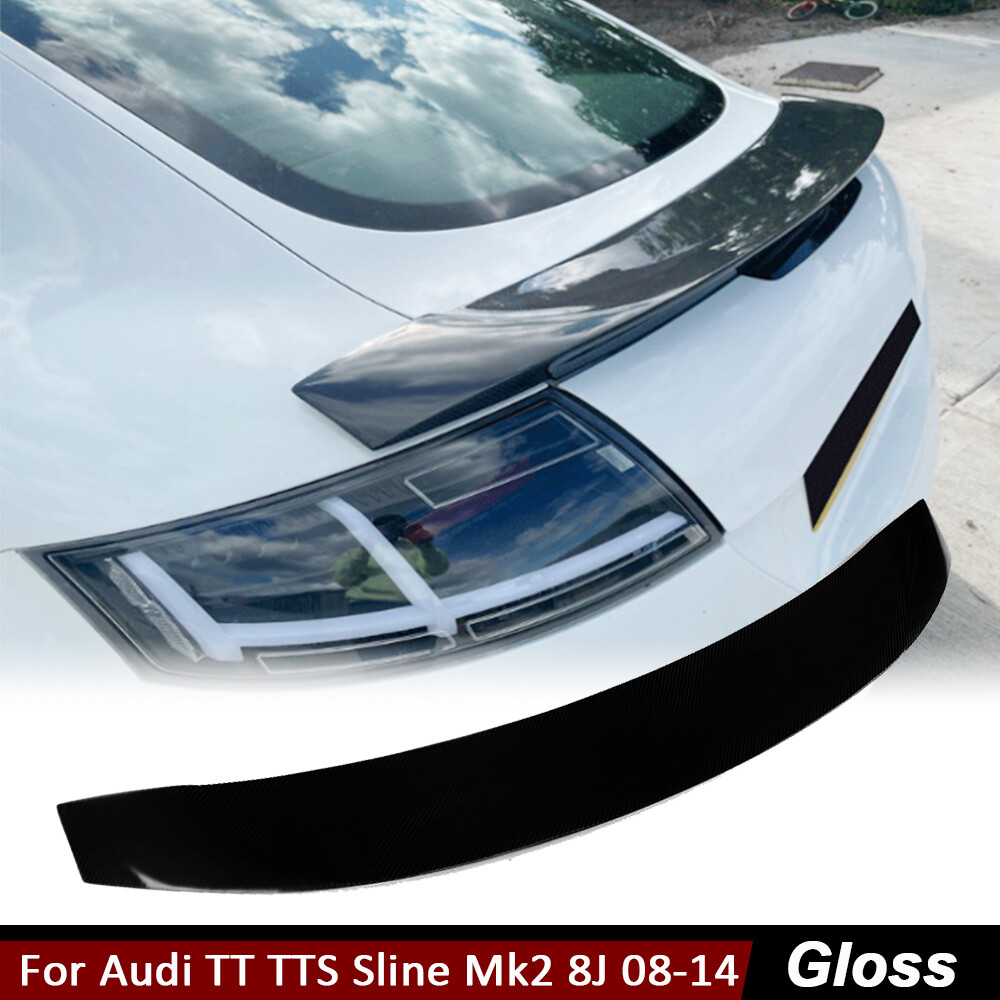 For Audi TT TTS Sline Mk2 8J 2008-2014 Glossy Black Rear Trunk Spoiler Wing Lip