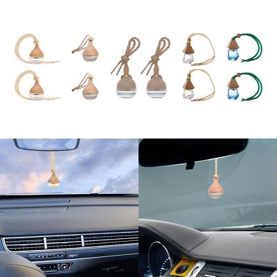 2x leer Auto hängende Glasflasche Öle Diffusor wiederverwendbar klar für Duft