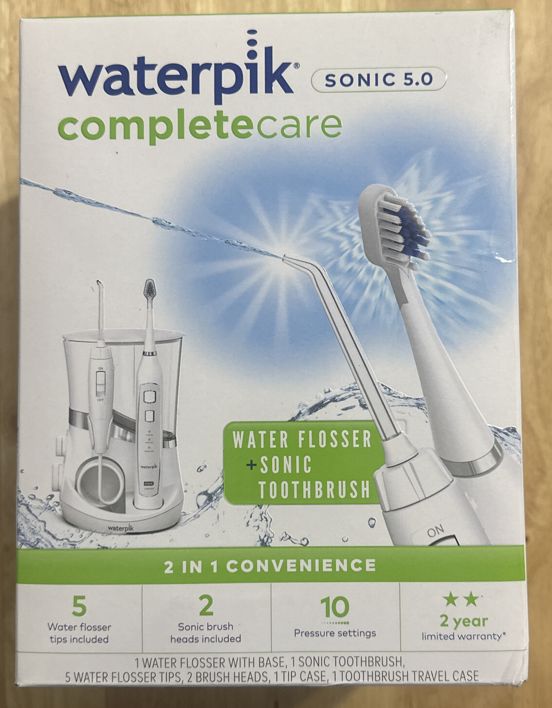 Waterpik Sonic 5.0 (WP861W) Complete Care Water Flosser + Sonic