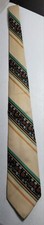 Vintage Men's Strip  Flowered Stain Resistant Tie