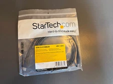 StarTech USB 3.0 Extension Cable SuperSpeed Black 6 Ft USB3SEXT6BK